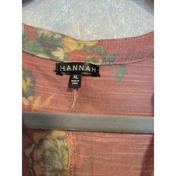 Hannah XL Faded Red Floral Boho Sleeveless Tunic Blouse Hippie‎ Festival Prairie - Picture 3 of 6